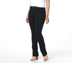 Belle by Kim Gravel Flexibelle Straight Jeans- Black, Regular 6 - £25.55 GBP