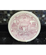 Collectible State Plate Pennsylvania Dutch Amish Vintage 10&quot; Pink Luster... - £11.93 GBP