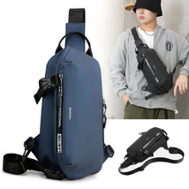 Men Women Shoulder Bag Sling Crossbody Chest Nylon Outdoor Sports Backpack  - £16.31 GBP