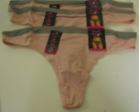 3 Maidenform Sport Thongs Size 9 Pink with Gray waist band Style DMMSMT - £14.05 GBP