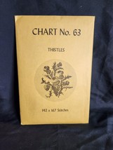 Vtg rare Babs Fuhrmann petit point Chart No. 63 Thistles 142x167 - £18.75 GBP