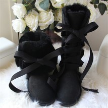New Arrival 2021 High Snow Boots Genuine Sheepskin Real  100% Wool Women Winter  - £105.00 GBP