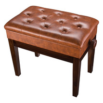 Concert Piano Bench Pu Leather Storage Height Adjust Padded Seat Keyboar... - £156.65 GBP
