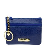 Bottega Fiorentina Italian Made Blue Lizard Print Leather Small Womens K... - $2,209.15 MXN