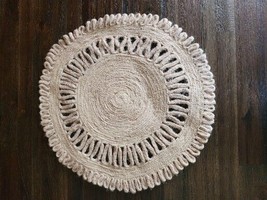 Jute Woven Brown Round Placemat  -14 Inches Set Of 4 - $25.20