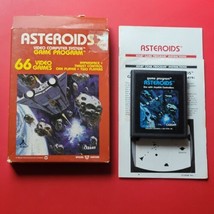 Asteroids Atari 2600 7800 Game Complete with Box &amp; Manual Cleaned Works - £18.28 GBP