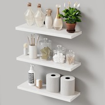 Floating Shelves For Wall, White Wall Shelves Display Shelf For Home, 3Pack - £29.88 GBP