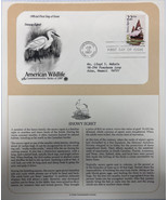 American Wildlife Mail Cover FDC &amp; Info Sheet Snowy Egret 1987 - £7.73 GBP