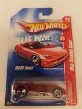 Hot Wheels 2008 #078 MX48 Turbo Dark Red 3SP Web Trading Cars 02/24 MOC - £7.85 GBP