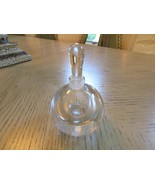 VTG KOSTA GLASS PERFUME BOTTLE VIKING SHIP MOTIF 4.75&quot;H SIGNED - $39.55