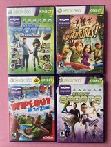 Xbox 360 Game Lot Of 4, Sports 1&amp;2, Wipeout &amp; Adventures For Kinect. Need Sensor - £9.84 GBP