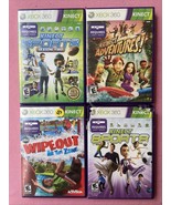 Xbox 360 Game Lot Of 4, Sports 1&amp;2, Wipeout &amp; Adventures For Kinect. Nee... - £9.53 GBP