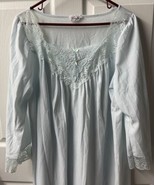 Vintage Vanity Fair Lingerie Dress Robe Nightgown Ice Blue Womens Size L... - £38.99 GBP