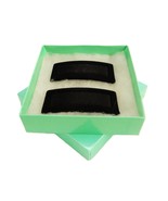 Set of 2 Black Rectangle Felt Shoe Clips, Vintage Fashion Accessories, J... - £7.72 GBP