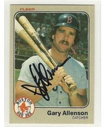 gary allenson signed autographed card 1983 fleer - $9.98