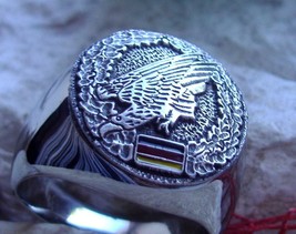GERMAN ARMY FALLSCHIRMJÄGER RING MILITARY AIR FORCE SIGNET PIN SEAL [D37... - $892.48 MXN
