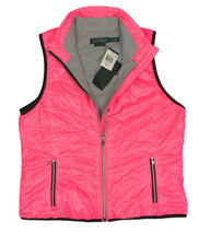 NEW Ralph Lauren Womens Athletic Vest! Pink  Lightweight Cotton Lined Ac... - $59.99