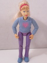Fisher Price Loving Family Doll house Courtney horse rider blue sweater ... - $9.89
