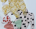 HUGE Lot Bundle of Mixed Baby Clothes &amp; Caps 6 Pieces Preemie Unused - $19.49