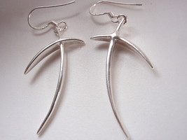 Intersecting Arcs Dangle Earrings 925 Sterling Silver Corona Sun Jewelry - £14.85 GBP