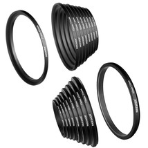 Neewer 18 Pieces Metal Camera Lens Filter Ring Adapter Kit - 9 Pieces Step Up Ri - £38.30 GBP