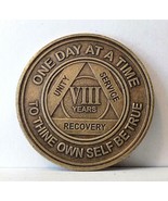 Alcoholic 8 Year Recovery - One Day Chip-Medallion Coin Medal Token AA A... - £3.91 GBP