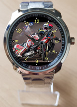 Moto Champ Dirt Biker Racer Winner Portrait Unique Wrist Watch Sporty - £27.33 GBP