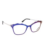 MAD in ITALY ORIGANO V01 Eyeglasses Women&#39;s Square Cat Eye Shiny Blue Vi... - $302.08 CAD