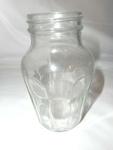 Glass Deli Sugar Cheese Jar Dispenser Chicago #2-1 Ribbed Sides Embossed Bottom - £9.92 GBP