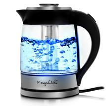 MegaChef 1.8 Liter Cordless Glass and Stainless Steel Electric Tea Kettl... - £68.40 GBP