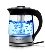MegaChef 1.8 Liter Cordless Glass and Stainless Steel Electric Tea Kettl... - £67.31 GBP