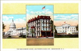Vtg Postcard, The New Howard House, 600 Pennsylvania Ave. Washington D.C. - £4.56 GBP