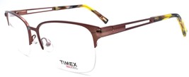 Timex L069 Men&#39;s Eyeglasses Frames Half-rim 56-17-145 Brown - $46.72