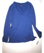 NWT New Natori Lounge Top Womens $98 Blue LS Large L Soft Office Jersey ... - $97.02