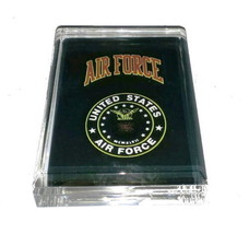 USAF Air Force Acrylic Executive Display Piece or Desk Top Paperweight - $13.43