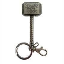 Thor Movie Metal Mjolnir Hammer Keychain Grey - £12.63 GBP