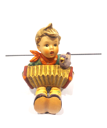 Goebel Hummel &#39;&#39;Let&#39;s Sing&#39;&#39; Figurine Seated Boy w/ Accordion Bird 3.25&quot;... - £17.40 GBP