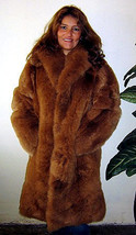 Women&#39;s light brown fur coat made of Baby alpaca, 2X - Large - £949.04 GBP