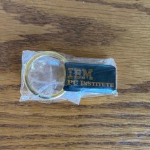 Rare Vintage IBM PC Institute Gold Colored Keychain - £11.06 GBP