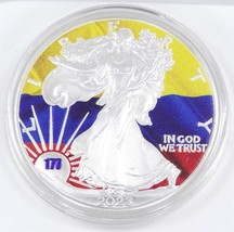1 Oz Silver Coin 2023 American Eagle $1 Flags of the World - Colombia #177/250 - $156.80