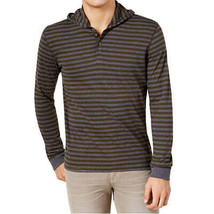 bar III Mens Striped Henley Shirt Size X-Large Color Olive Combo - £22.64 GBP