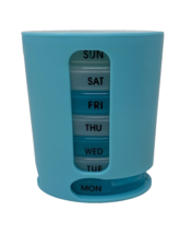 Oval Tower Days of the Week Pill Organizer Turquoise - $15.19