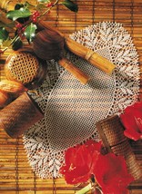 7X Rare Almond Oval Contrast Puzzler Sonnet Treat Verse Crochet DOILY Patterns - £8.01 GBP