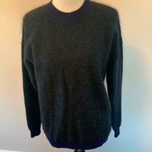 NWOT JCREW Navy Blue Mohair Blend Oversized Crew Neck Sweater SZ XS - $1,088.76 MXN