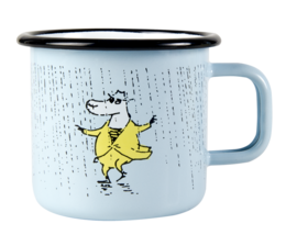 Moomin Enamel Mug Makia Adventures of Moominpappa Make It Rain 3,7 dl  *NEW - £23.45 GBP