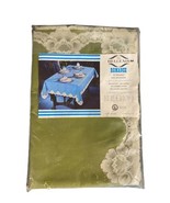vintage Belleaire Romance No Iron Soil Release Oblong tablecloth Olive W... - $49.95