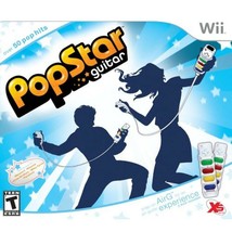 NEW Nintendo Wii POPSTAR GUITAR Game w/2 AirG Controllers hero air grip pop rock - £13.96 GBP