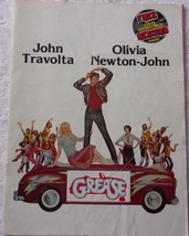Grease Movie Souvenir Book John Travolta &amp; Olivia Newton-John 1978 - £7.85 GBP