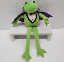 Vintage Russ Berrie Count Croaker Vampire Frog Plush Halloween Cute - £17.08 GBP