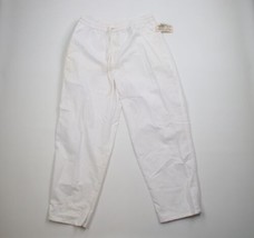 Deadstock Vintage 90s Streetwear Womens XL Blank Wide Leg Pants Loungewear White - £35.48 GBP
